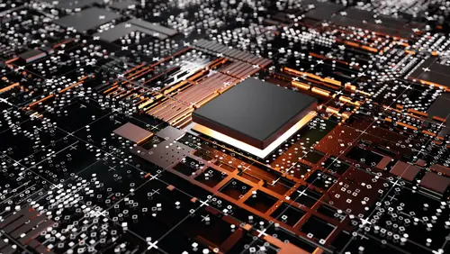 Elektronisches Bauteil auf Leiterplatte